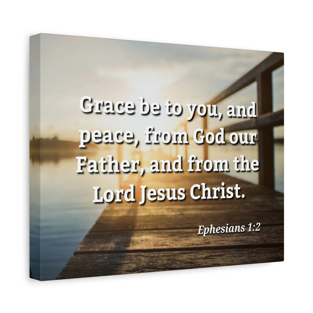 Scripture Walls Grace & Peace Ephesians 1:2 Bible Verse Canvas Christian Wall